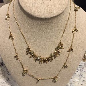 STELLA & DOT 2 SET GOLD NECKLACE